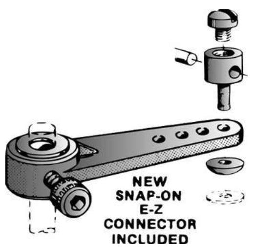1-1/4" Nylon Steering Arm ONLY, For 5/32" Nose Gear Wire, Du-bro