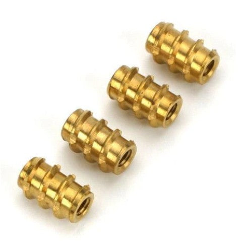 8-32 Brass Threaded Inserts, 4pkg, Du-Bro