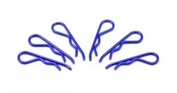 Body Clips (R Clips), Bent, Metallic Blue, 6pkg, ArrowMax
