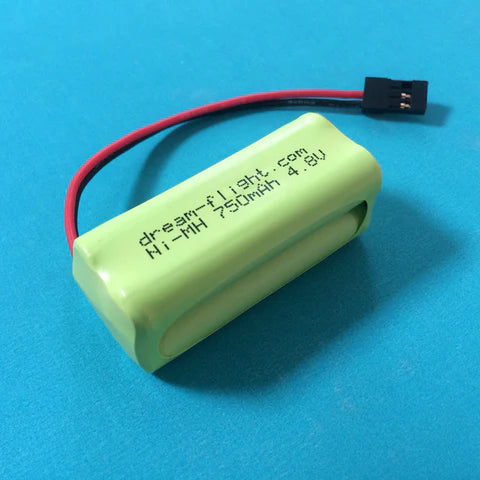 750mAh 4.8V AAA+ NiMh RX Square Pack, SPK/JR Plug, Dream-Flight