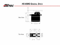 HS-65MG Mighty Metal Gear Feather Servo, Hitec