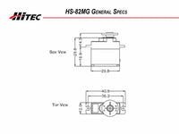 HS-82MG Standard Metal Gear Micro Servo, Hitec