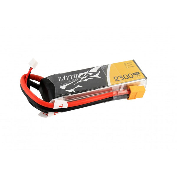 2300mAh 3S 11.1V 45C LiPo, XT60 Plug, Gens Ace Tattu