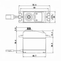 10.5kg @ 6V Digital Metal Gear STD Servo, Savox SC-0252MG PLUS