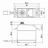 7.2kg @ 6V PLUS Digital Metal Gear STD Servo, Savox SC-0254MG