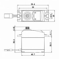 6.5kg @ 6V Digital STD Servo, Savox SC-0352+