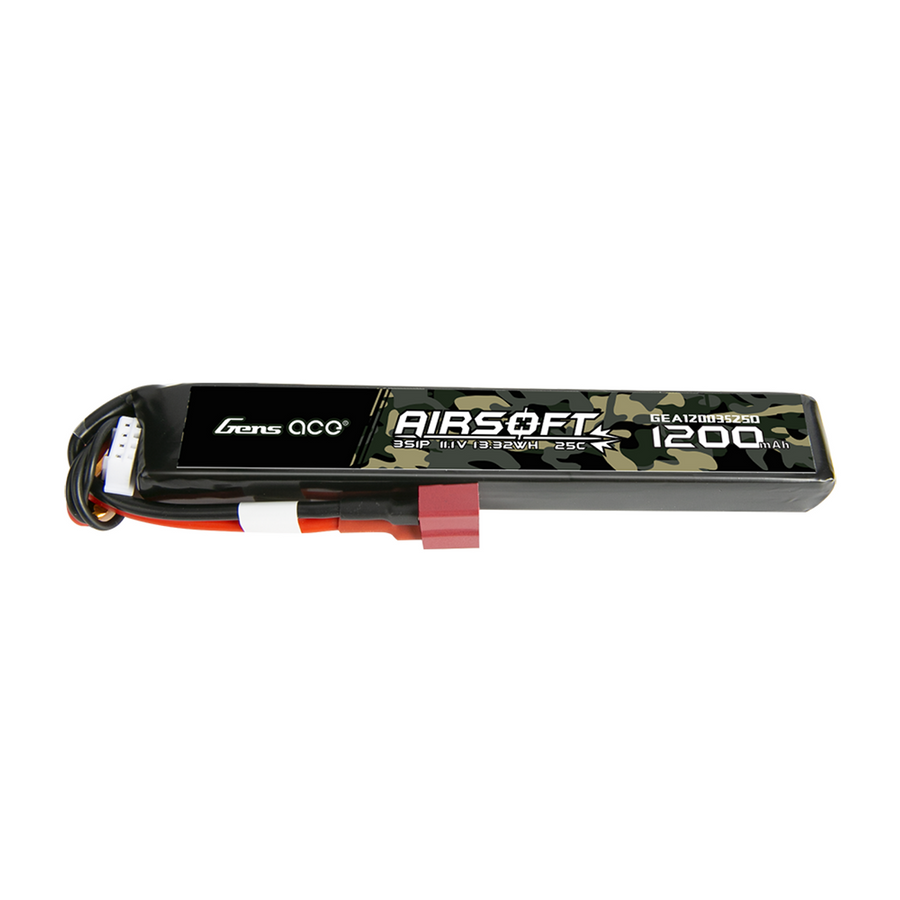 1200mAh 3S 11.1V 25C Airsoft Gun LiPo Battery, Gens Ace
