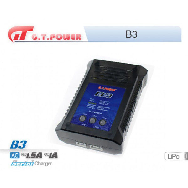 B3 Basic LiPo balance charger, 240V AC 1.0-1.5A, 2S/3S, G.T. Power