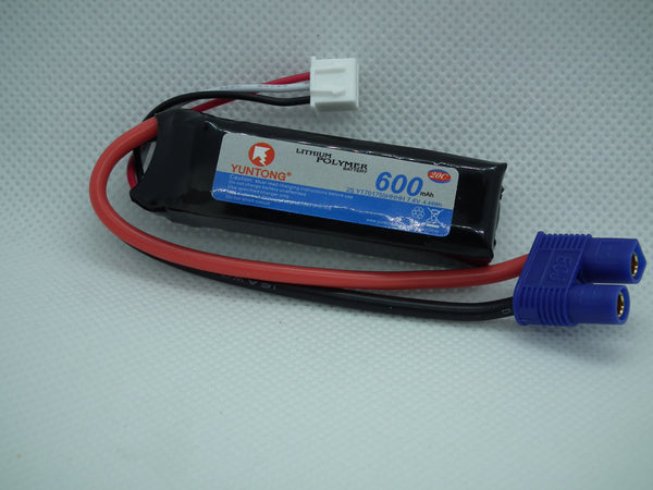 600mAh 2S 7.4V 20C LiPo EC3 Plug