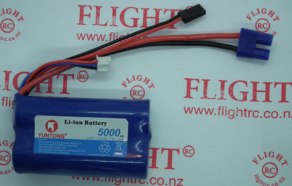 5000mAh 2S 7.4V 10C Li-ion Pack, Spk/JR & EC3 Plug