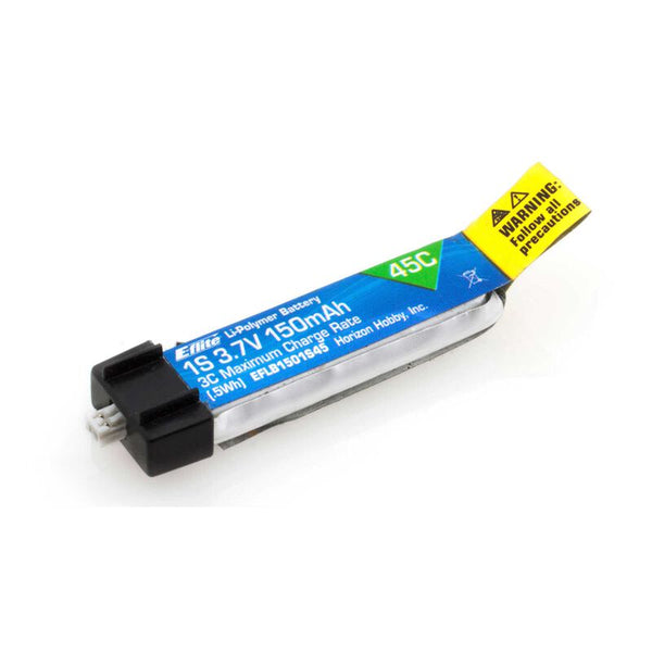 150mAh 1S 3.7V 45C LiPo Battery PH 1.25 Ultra Micro Plug, E-flite