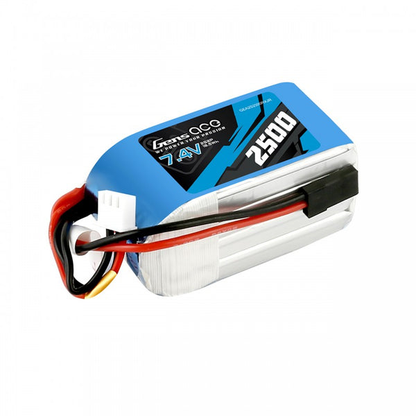 2500mAh 2S 7.4V 1C RX Pack with JR/SPK Plug, Gens Ace