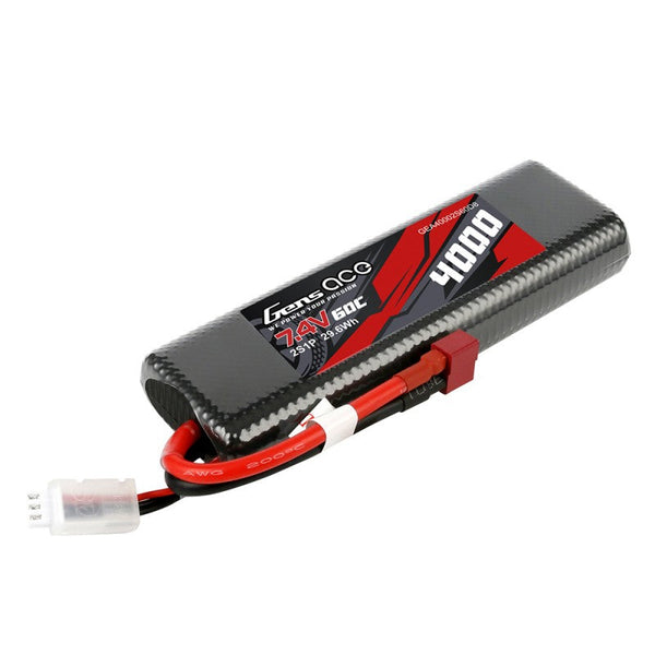 4000mAh 2S 7.4V 60C HC LiPo, XT60 Plug, Gens Ace
