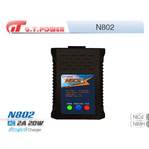 N802 AC 2A, 4-8S Nimh/Nicd Charger, Tamiya Plug, G.T. Power