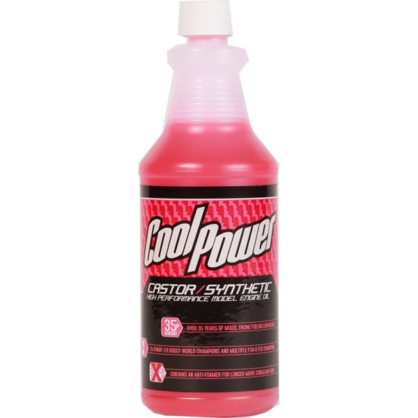 Cool Power High Performance Castor/Synthetic Oil. 1 Quart (Pink)