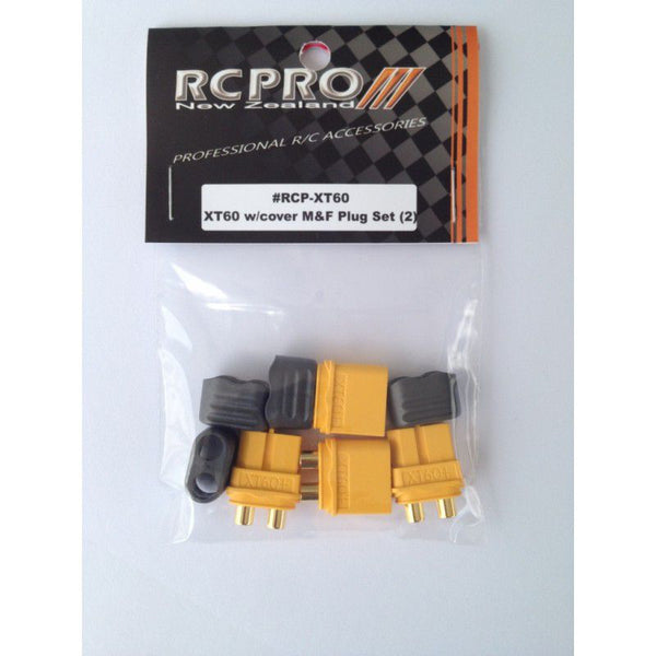 XT60 M&F Plugs With Covers, 2 Pairs