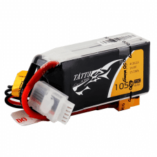 1050mAh 4S 14.8V 75C LiPo XT60 Plug, Gens Ace Tattu