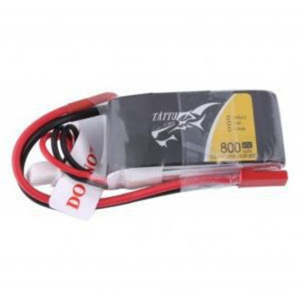 800mAh 2S 7.4V 45C LiPo, JST Plug, Gens Ace Tattu