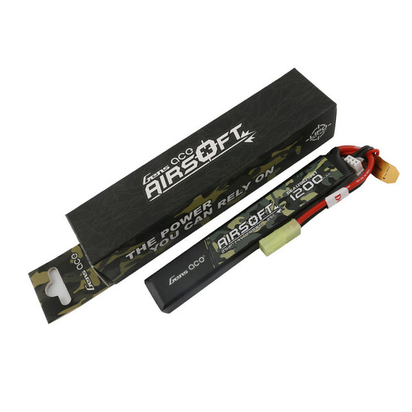1200mAh 2S 7.4V 25C Airsoft Gun LiPo Battery, Gens Ace