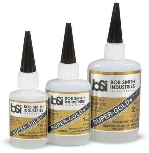 Super-Gold+™ Odorless Foam-Safe Medium CA Glue 1oz, BSI